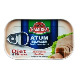 Atum selvagem Ramirez em lata, ideal para uma alimentação saudável e nutritiva.