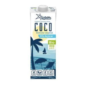 Bebida de coco orgânica sem açúcar, ideal para uma alimentação saudável e natural. Perfeita para smo.