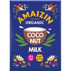 Leite de coco orgânico sem goma, ideal para receitas saudáveis e veganas, 500ml de pura nutrição nat.