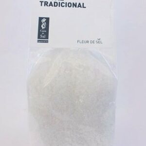 Flor de Sal tradicional em embalagem de 200g, ideal para realçar sabores na cozinha gourmet.