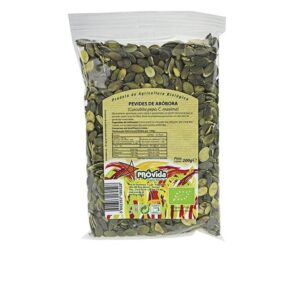 Pevides de abóbora bio sem casca, 200g, ideal para snacks saudáveis e nutritivos.