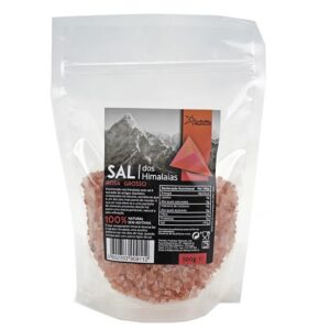 Sal Rosa Himalaias 500g - Produto natural, rico em minerais, ideal para cozinhar e temperar alimento.
