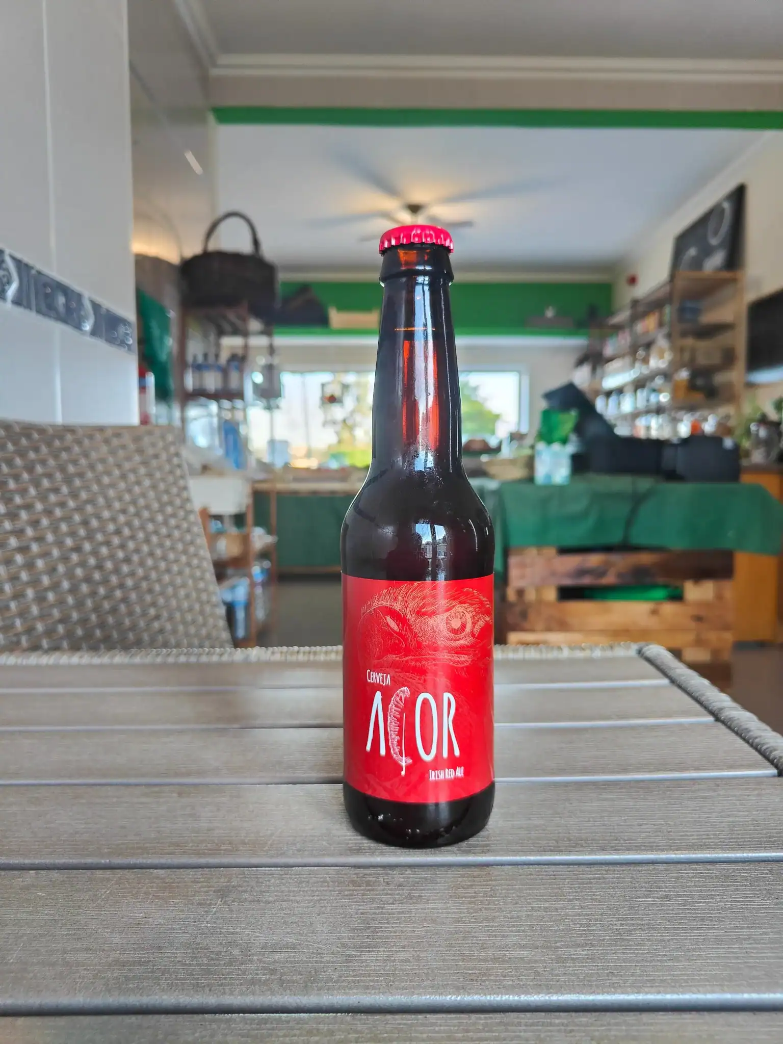 Cerveja Aícor, artesanal, irlandesa, na loja de frescos Carregado de Frescos.