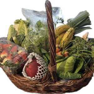 Cesta de frutas e legumes frescos e saudáveis para o seu cabaz de 25€.