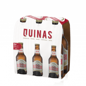 Cerveja Mini Quinas 25cl Pack 6 unidades, ideal para momentos de lazer e convívio.