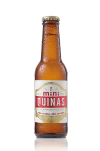 Cerveja Mini Quinas 25cl, ideal para momentos de lazer, com sabor refrescante e qualidade premium.