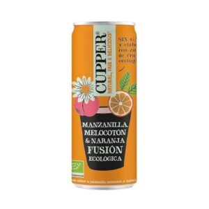 IceTea Laranja Pêssego e Camomila Cupper 250ml - Bebida refrescante e ecológica com sabores naturais.