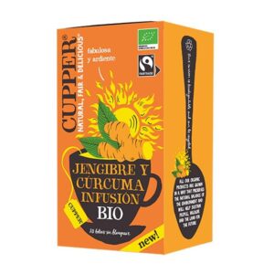 Infusão de gengibre e curcuma para saúde e bem-estar.
