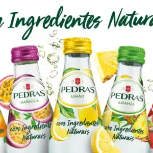 Água com gás natural Pedras, 25cl, refrescante e com ingredientes naturais.